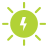 Sun Icon with Lightning bolt in middle