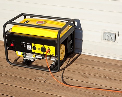 Generator plugged into a house outlet