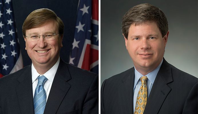 Gov. Tate Reeves and Mississippi Power President and CEO Anthony Wilson