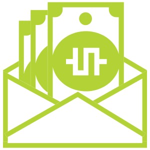 rebate money envelope icon