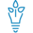 plant light bulb icon
