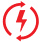 Lightning Bolt with circular arrows surrounding it