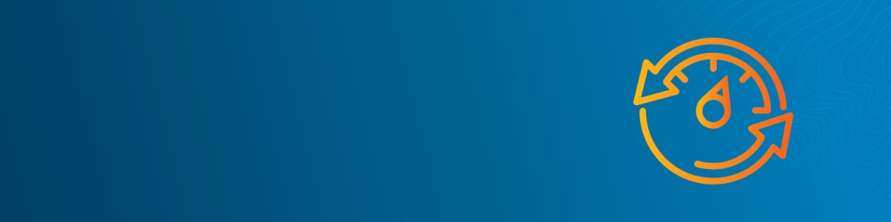 Meter icon on blue gradient background